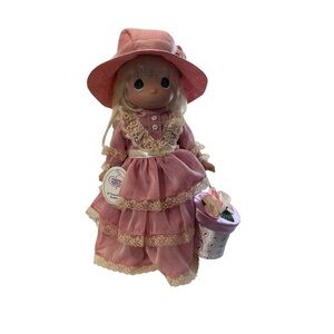 Vtg Collectible Doll Precious Moments 12" Purse All Shopper Collection Pink New